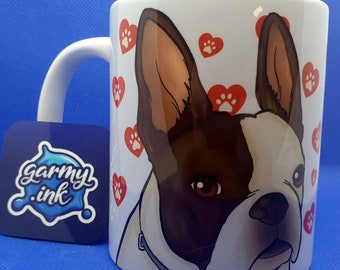 NEW Multi Cartoon Spotty Terrier Dog & Bandana Picture Mug In Gift Box FREE POST 