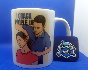 Chiropractor Mug - I Crack People Up Funny Chiropractor Gift