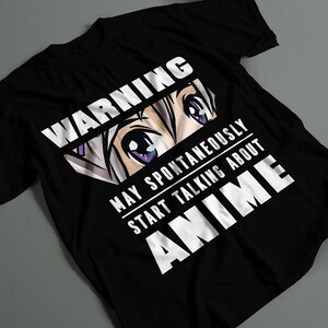 Warning: May Start Talking About Anime Adult&#39;s T-Shirt