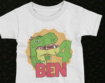 T-shirt personnalisé pour les dinosaures d’anniversaire des enfants