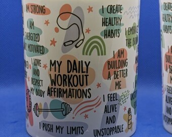 Träning Positiva Affirmationer Mugg