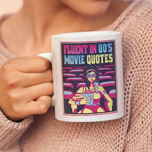 Tasse mit Zitaten aus den 80er Jahren - Perfektes Retro Geschenk für Filmfans, Popkultur-Fans und 80er-Enthusiasten