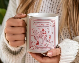 My Alone Time is for Everyone's Safety Mok | Grappig introvert cadeau | Sarcastische mok met theekoffie op kantoor
