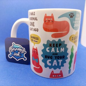 Cartoon Cat Lover Mug | Cat Mom Gift