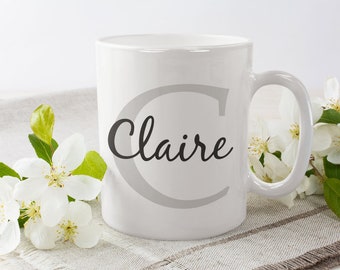 Personalisierte Initial & Name Becher, benutzerdefinierte Name, perfekte personalisierte Geburtstagsgeschenk