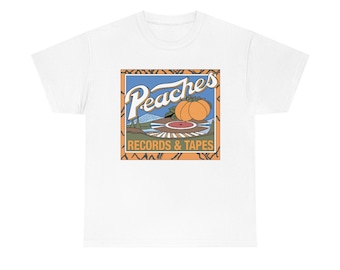 Peaches Records and Tapes Tienda de discos de vinilo de los 80 y 90 Camiseta