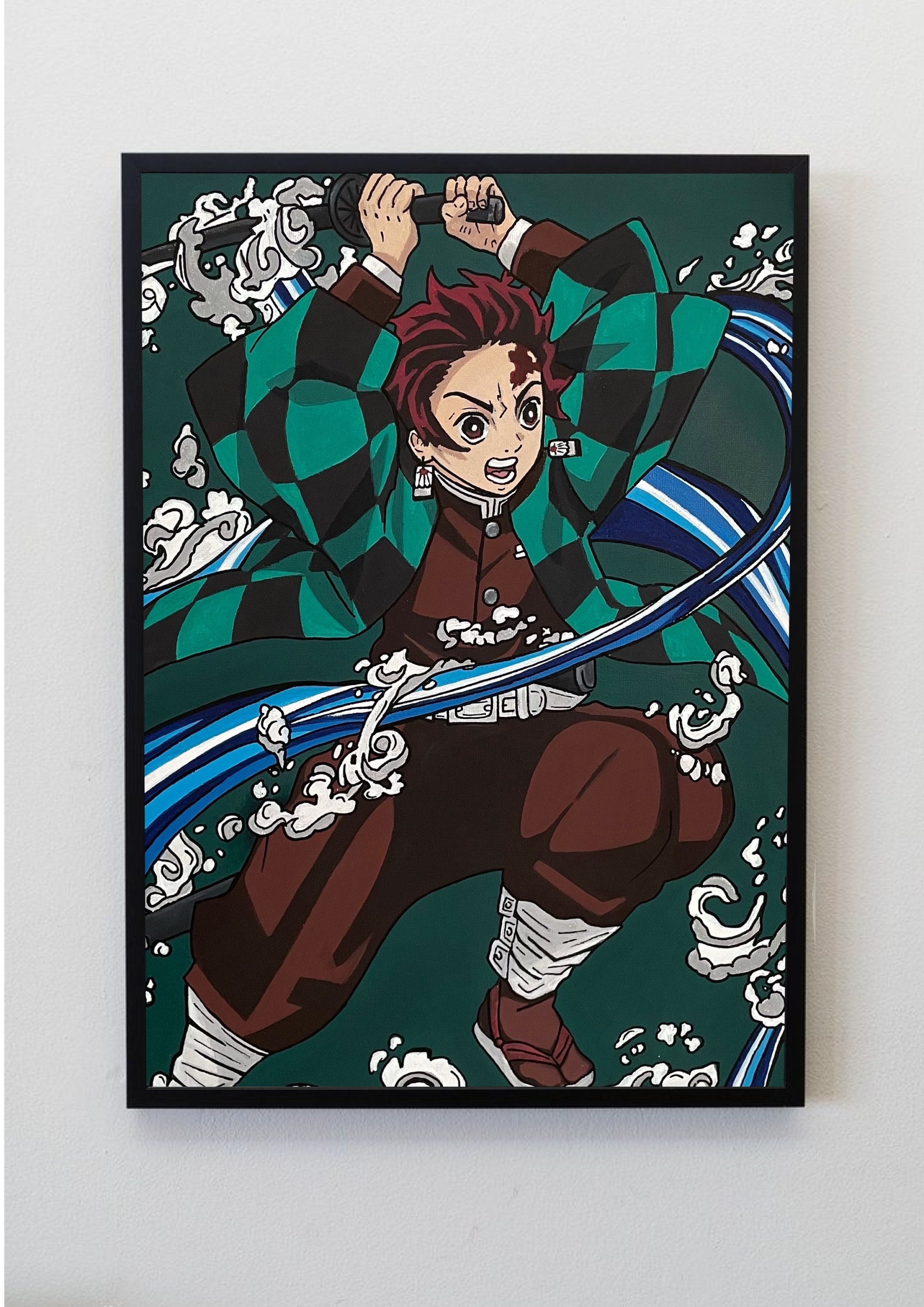 Demon Slayer 3D Poster Nezuko Tanjirou Zenitsu Wall Art 3D Flip