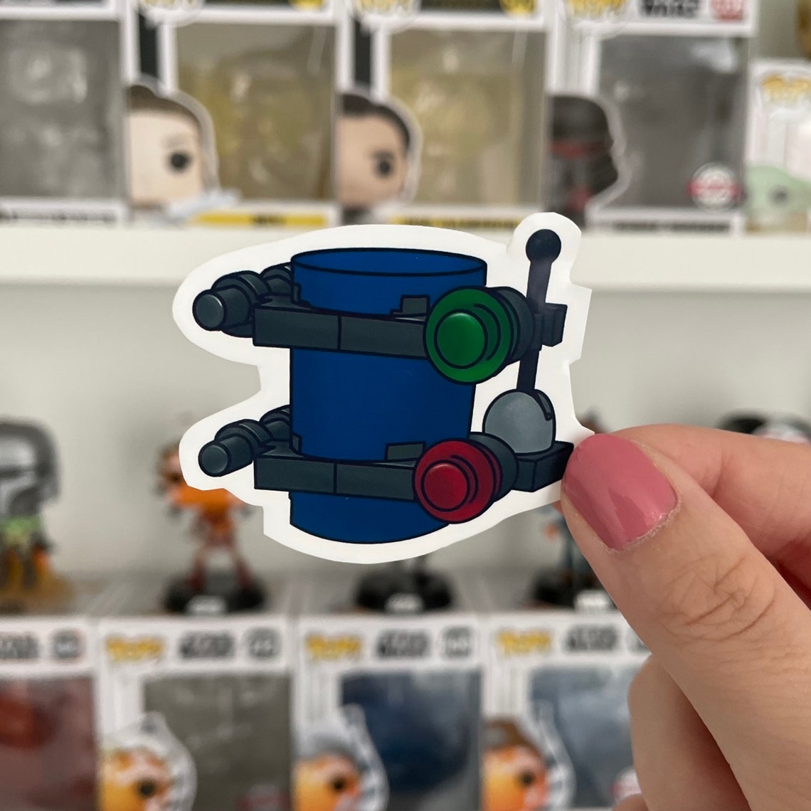 Lego Star Wars Blue Minikit Pegatina de vinilo brillante