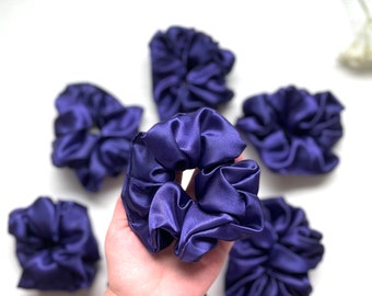 Purple Scrunchie, Satin Scrunchy, Hair Accessory, Teen Girl Gift, Gifts for Her, Bridesmaid Gifts,  Scrunchie, Aesthetic XL Scrunchies