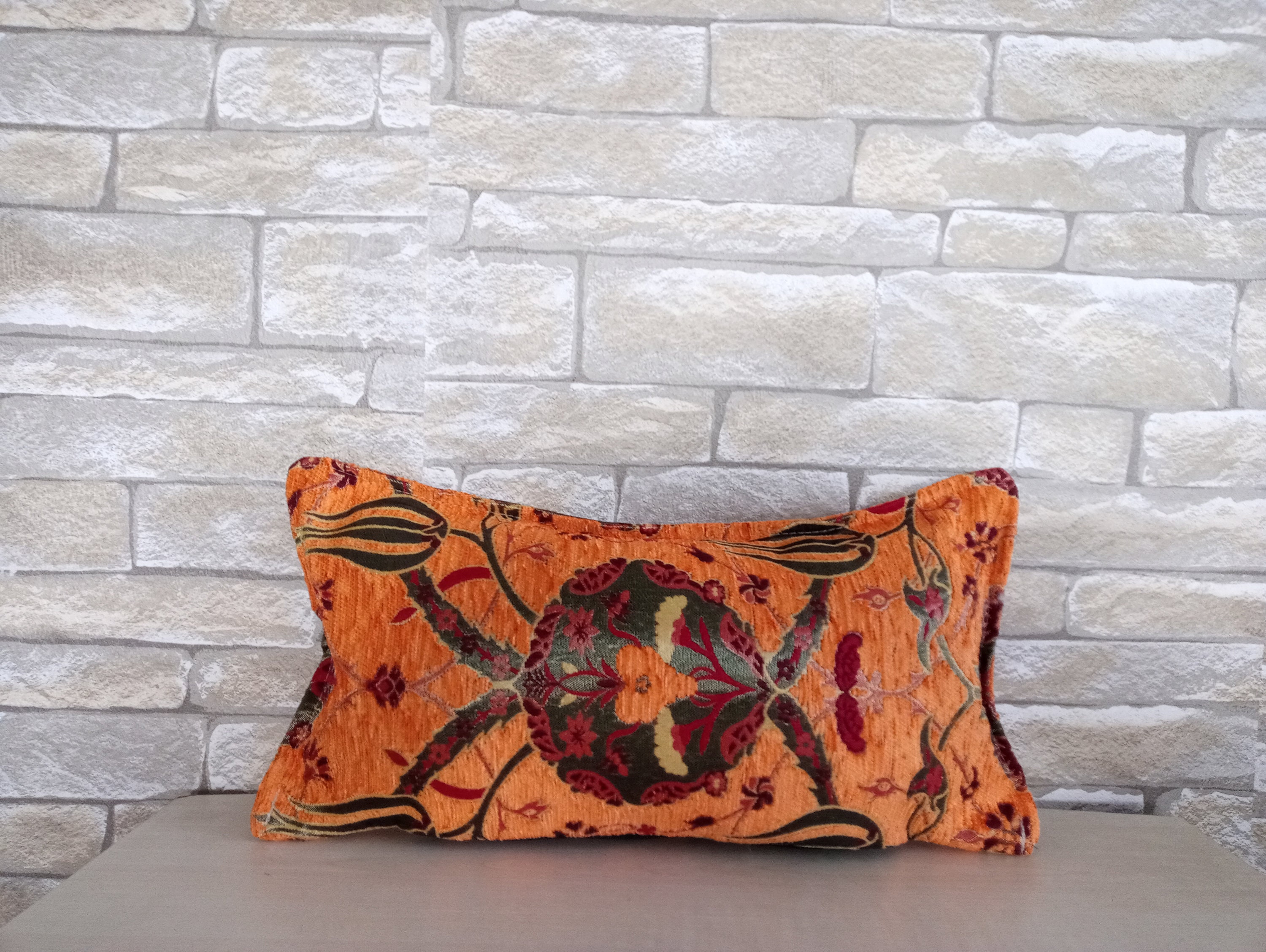 Pillow1020 inchlight orange Decorative pillowtulip pattern Etsy
