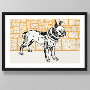 Moriz Jung Pitbull Terrier 1912, Wall Decor Art Poster