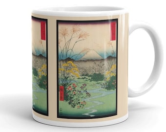 Hiroshige Art Mug, 'Otsuki Plain in Kai Province' Ideal Tea/Coffee Gift Mug