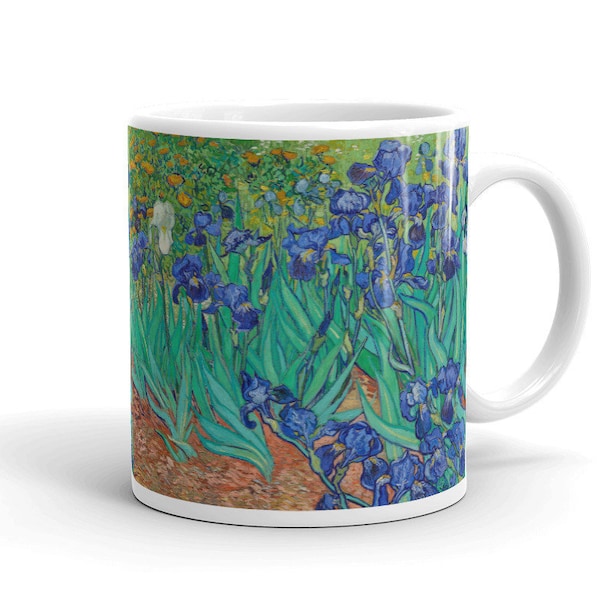 Van Gogh Art Mug 'Irises'. Ideal Tea/Coffee Gift Mug