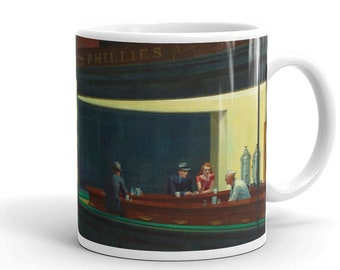 Edward Hopper Art Mug Nighthawks, 1942. Ideal Tea/Coffee Gift Mug