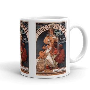 Alphonse Mucha Chocolate Ideal Mug, Tea/Coffee Gift Mug