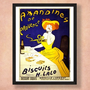 Amandines de Provence, Kekse H. Lalo, Französisch Wand-Dekor, Vintage Werbeplakat, Kunstdruck