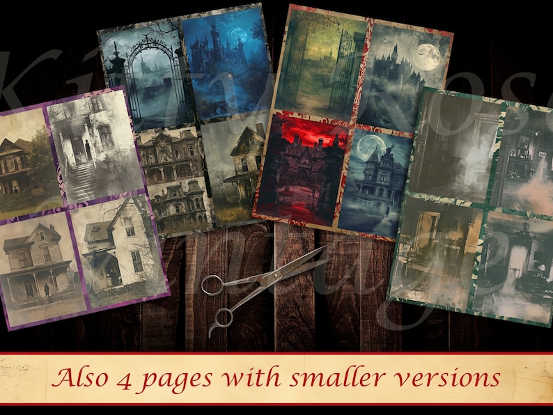 Haunted House Junk Journal Pages, Digital Download, Journals ...