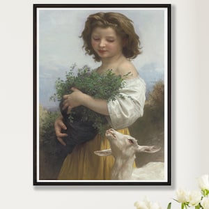 Little Esmeralda by William Bouguereau. Wall Art Decor Poster