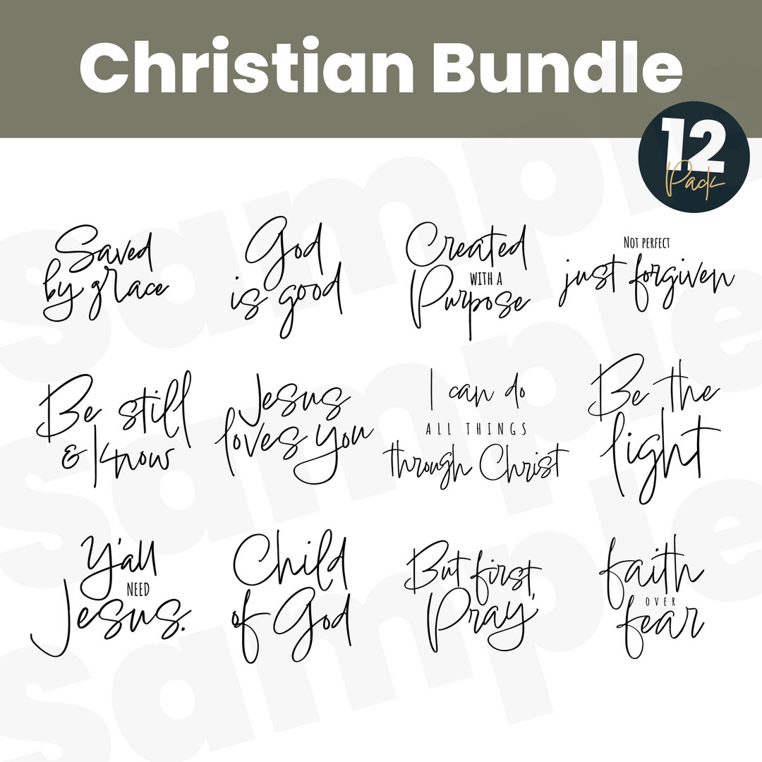 Chrisitan Quotes SVG Bundle for Cricut or Silhouette - Etsy