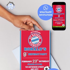 Digitale Fußball-Geburtstagseinladung | Personalisierte Fußball-Geburtstagseinladung I Fußball-Geburtstagseinladung | Fußballthema