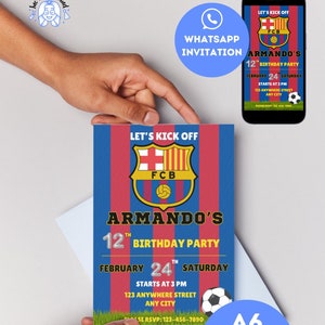 Digitale Fußball-Geburtstagseinladungen | Fußball-Geburtstagskarte | Fußball-Geburtstagseinladung | Einladung zur Fußballparty | Digitaler Download