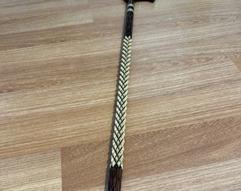 Hand Carved Walnut Wood Walking Cane, Engraved Wooden Support Stick, Luxury Artisan Gentleman’s Gift, Handmade Baked Walnut Ergonomic Cane