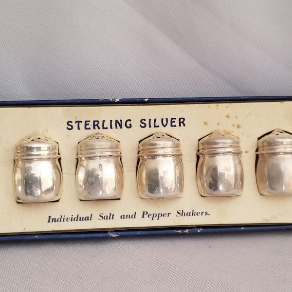 International Sterling Silver Salt And Pepper Shakers 6 Pieces- Org box