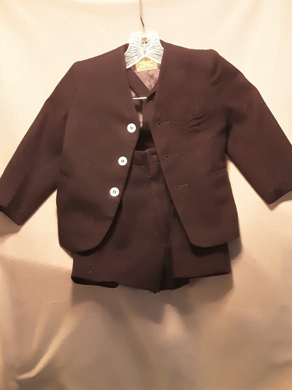 Vintage Boy's Twig 1940s-50s Navy Wool 2 Piece Sui