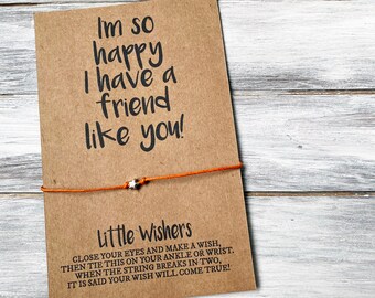 Friendship Bracelet - I'm So Happy I Have A Friend Like You - Wish Bracelet - Friendship - Best Friends - Best Friend Gift - Friend Card