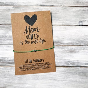 Mom Wish Armband - Mom Life Is The Best Life - Mama Armband - Neue Mama Geschenk - Beste Mama - Muttertagsgeschenk - Muttertagskarte - Geschenk für Mama