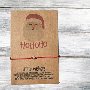 Christmas Wish Bracelet - Kids Christmas Bracelet - Santa Clause Gift - Ho Ho Ho - Christmas Wish - Stocking Stuffer - Elf Gift