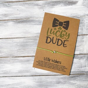 St. Patrick es Day Wunscharmband - Lucky Dude - Kinder St. Patrick es Day Geschenk - Jungen Armband - Leprechaun Trap Prize - Glücksarmband