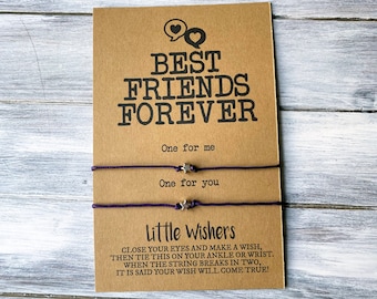 Best Friends Forever - Best Friend Wish Bracelets - Friendship Bracelets - Best Friend Bracelet Set - Best Friend Gift - Friend Gift - BFF