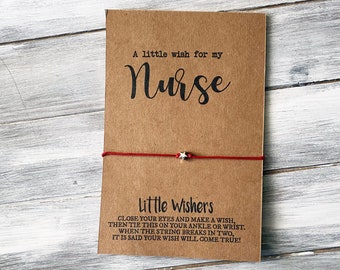 Nurse Wish Bracelet - A Little Wish For My Nurse - Nurse Thank You Gift - Nurse Bracelet - Nurse Appreciation Gift