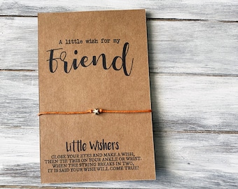 Friend Wish Bracelet - A Little Wish For My Friend - Friendship Bracelet - Best Friend - Friends - Friendship Card - Make A Wish
