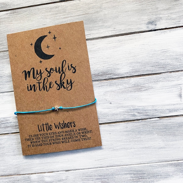 My Soul Is In The Sky - Wish Bracelet - William Shakespeare Quote - Book Lover - Friendship Bracelet - Literature