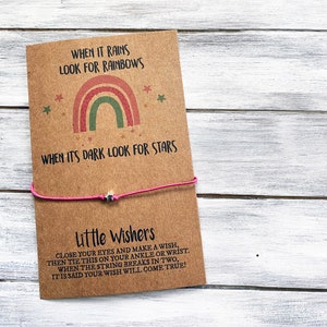 Pulsera Rainbow Wish - Pulsera Inspiradora - Cuando Llueve Busca Arco Iris - Cuando Su Aspecto Oscuro Para Las Nubes - Aliento