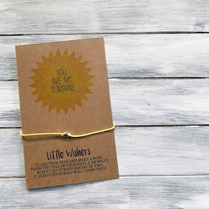You Are My Sunshine - Wish Bracelet - Dochtercadeau - Kindcadeau - Vriendschapsarmband - Party Favor - Sunshine Baby Shower - Beste vrienden