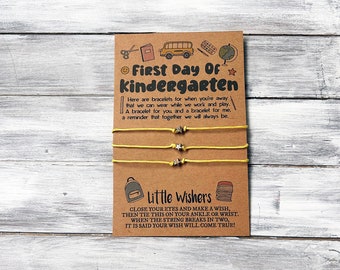 Braccialetti del primo giorno di scuola - Braccialetti mamma e io - Braccialetti dei desideri - Ritorno a scuola - Ansia da separazione dei bambini - Asilo - Famiglia