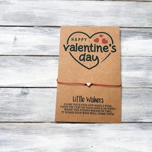Bracelet de vœux pour la Saint-Valentin - Cadeau pour la Saint-Valentin pour enfant - Je t'aime - Saint-Valentin - Bracelet de l'amitié - Saint-Valentin - Cadeau d'anniversaire