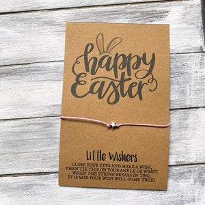 Pulsera de Pascua - Feliz Pascua - Deseo de Pascua - Pulsera de Deseo de Pascua - Regalo de Pascua - Tarjeta de Pascua - Regalo de Conejito de Pascua - Pulsera de Pascua para niños