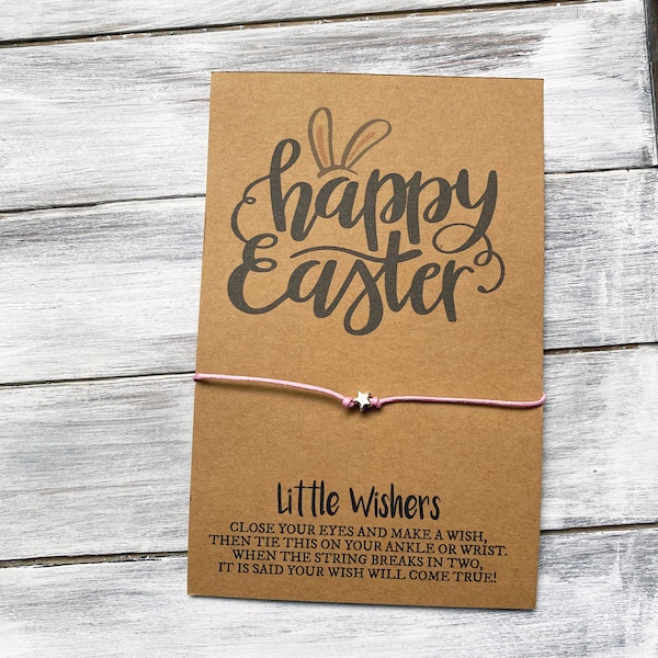 Easter Bracelet - Happy Easter - Easter Wish - Easter Wish Bracelet - Easter Gift - Easter Card - Easter Bunny Gift - Kids Easter Bracelet