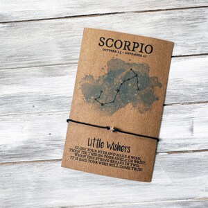 Schorpioen Wens armband - Schorpioen Constellation - Verjaardag oktober - oktober verjaardag - astrologie - Dierenriem - Verjaardag Wish