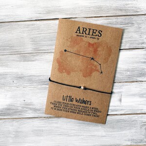 Widder Wunsch Armband - Widder Sternbild - Geburtstagsgeschenk - April Geburtstag - März Geburtstag - Astrologie - Sternzeichen - Geburtstagswunsch