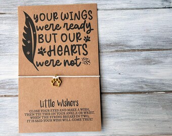 Pet Loss - Your Wings Were Ready Our Hearts Were Not - Pet Loss Gift - Pet Sympathy Gift - Dog Memorial Gift - Cat Memorial Gift