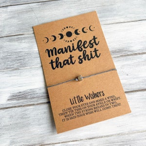 Manifest That Shit - Wish Bracelet - Manifestation Bracelet - Moon Magic - Boho - Witch - Friendship Bracelet - Inspirational Bracelet