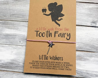 A Little Wish From The Tooth Fairy - Tooth Fairy Gift - First Lost Tooth - Wish Bracelet - Kids Wish Bracelet - No Cavities Kids