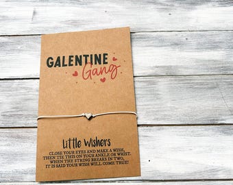 Galentine Gang - Galentine's Day Wish Bracelet - Galentine Party Favors - Valentine's Day - Friendship Bracelet - Galentine Gift -
