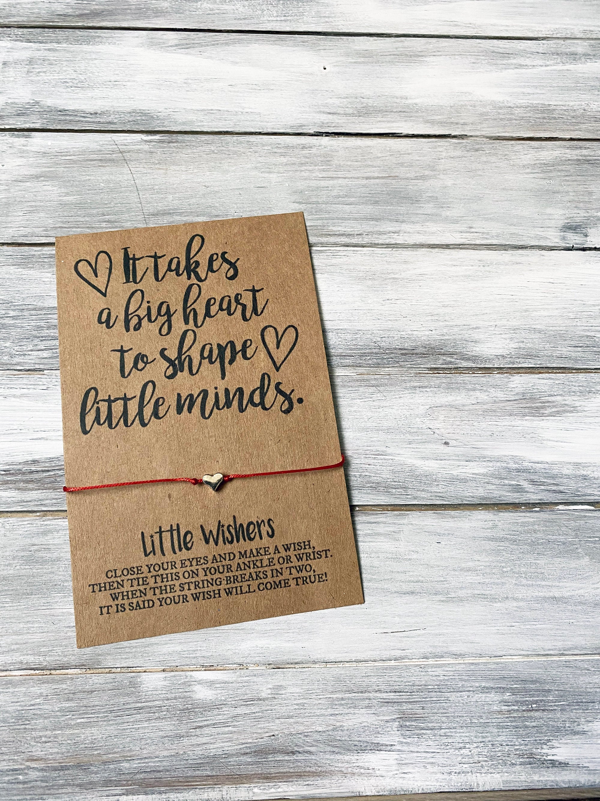 Teacher Wish Bracelet Teacher Appreciation Gift It Takes A Etsy