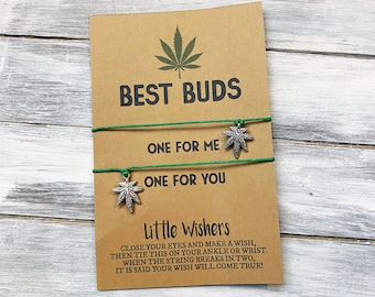 Best Buds - Stoner Friendship Bracelets - Adult Wish Bracelets - Cannabis Gift - Marijuana Gift - Smoker - 420 Friendship Bracelets